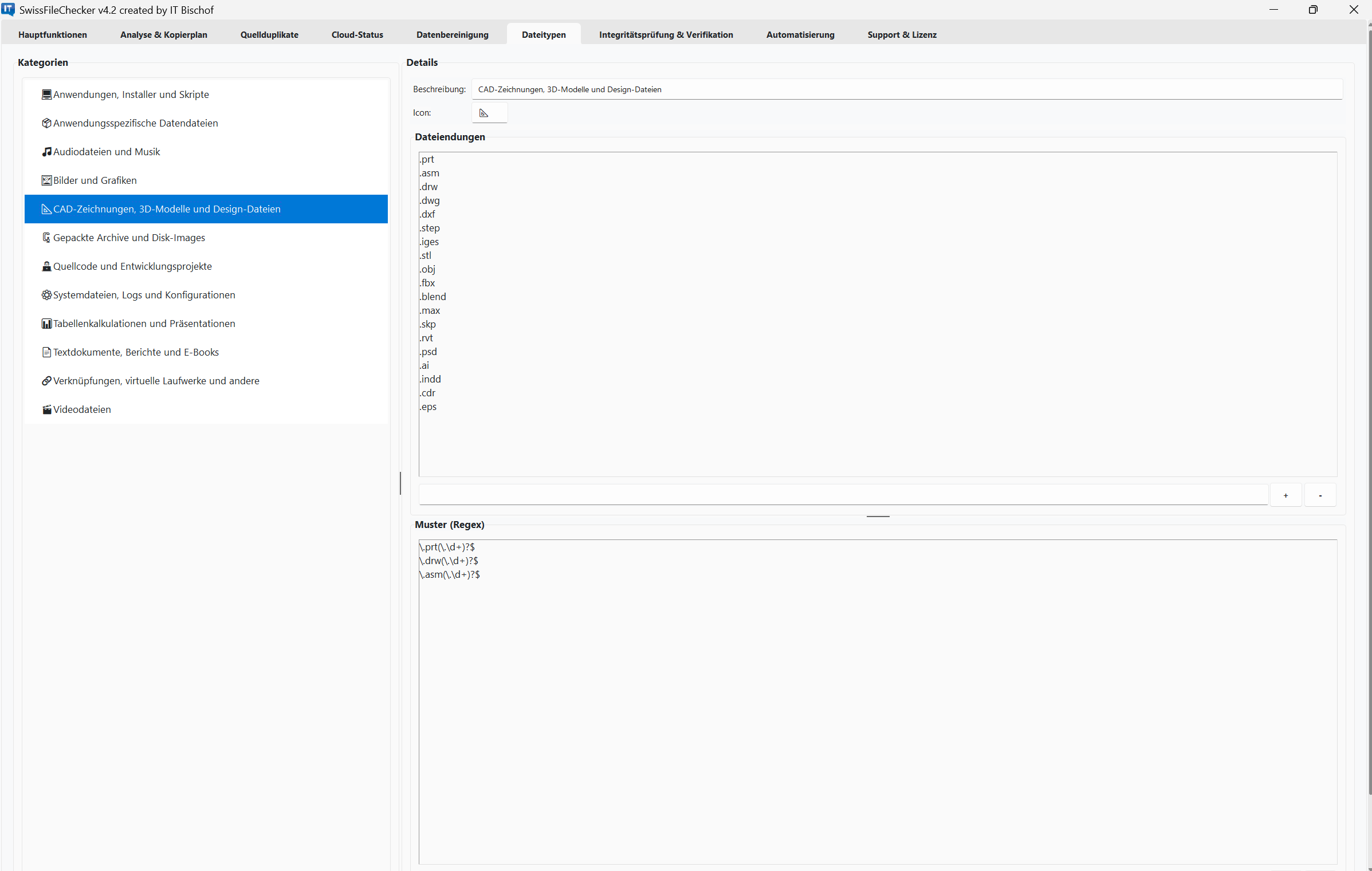 SFC Dateitypen Analyse